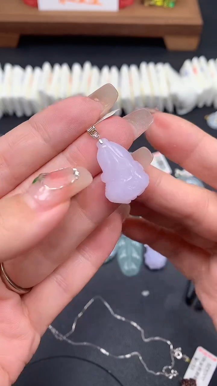 【闪购商品】翡翠吊坠(不含链)18K金镶嵌MS160306