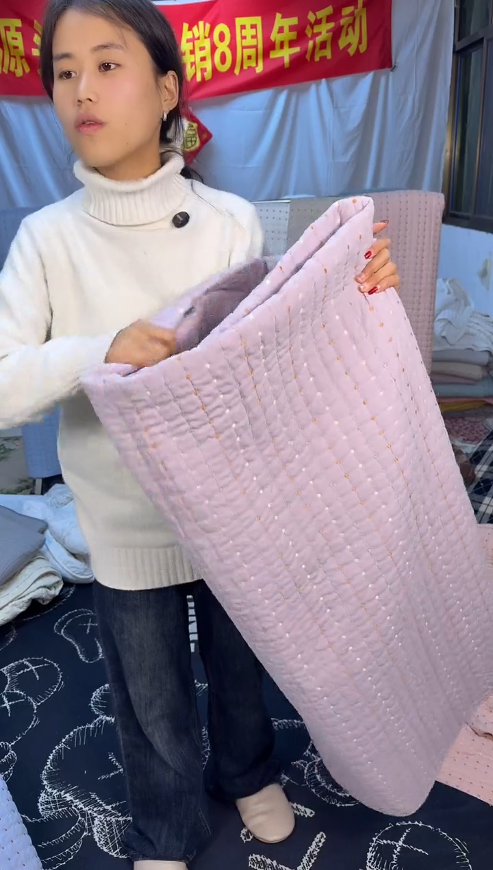 棉纯棉香芋紫200*230单床盖