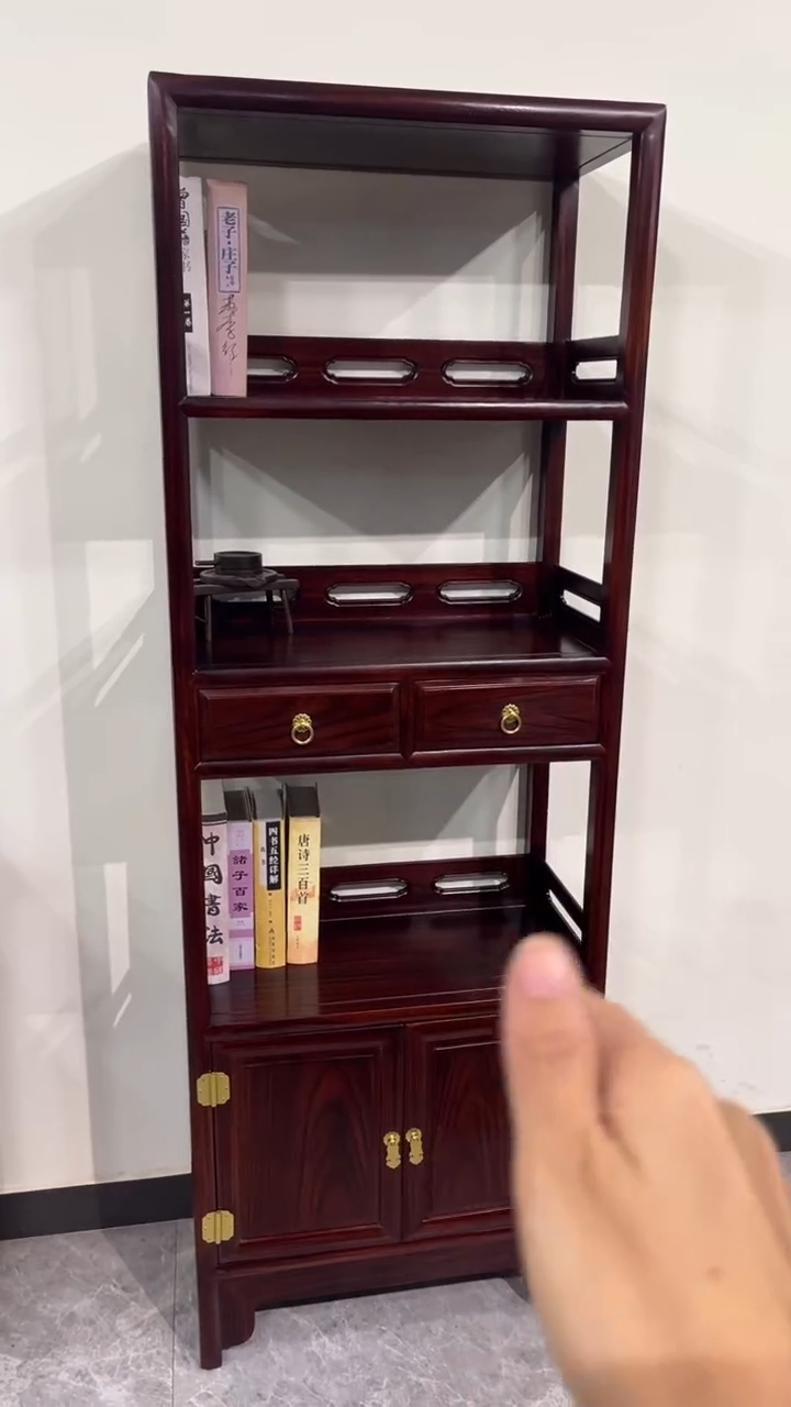 黑酸枝木类成套家具书架