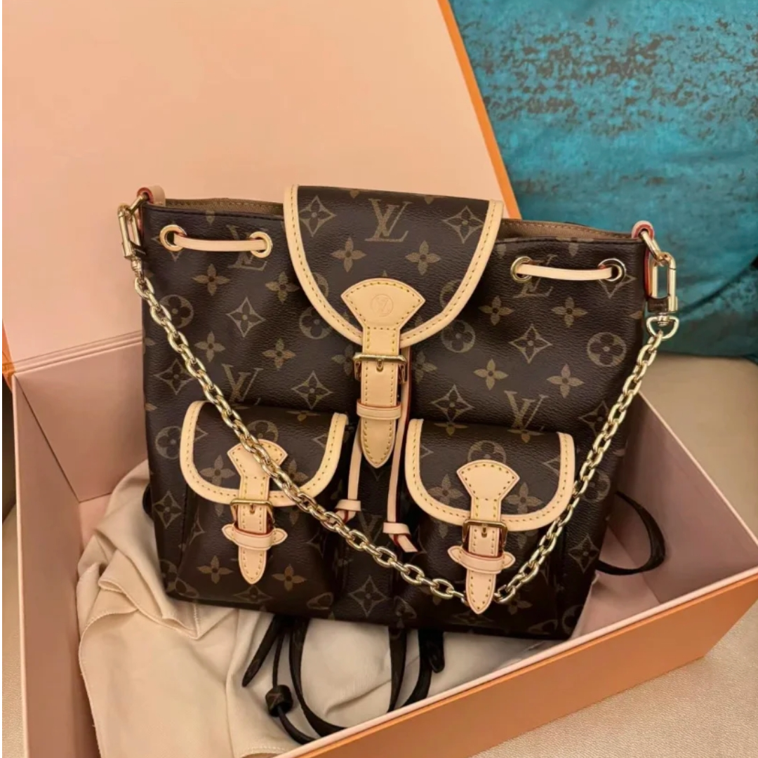 99新 LouisVuitton/路易威登 【小花念念】双肩包 小号 21 老花