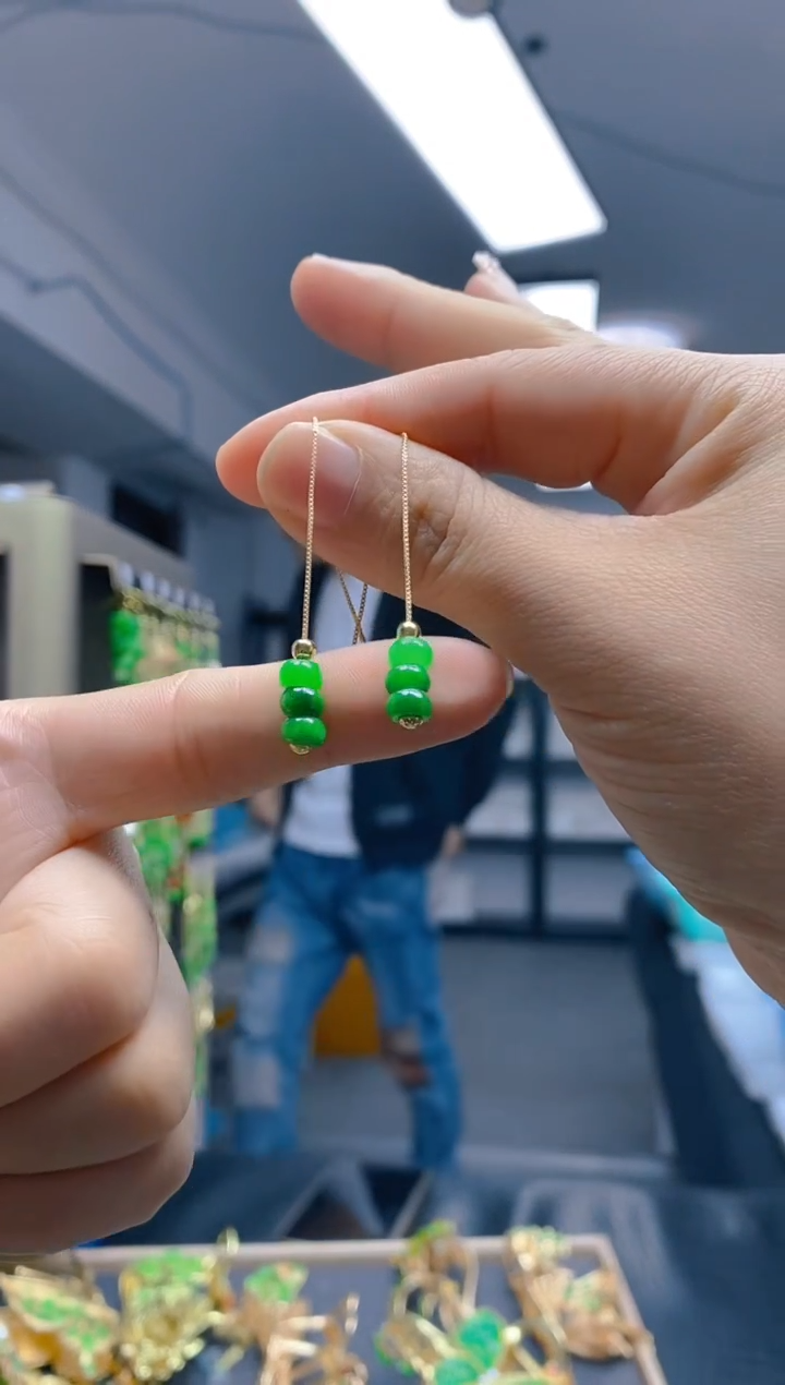 【闪购商品】翡翠耳饰合金0206翡翠耳线