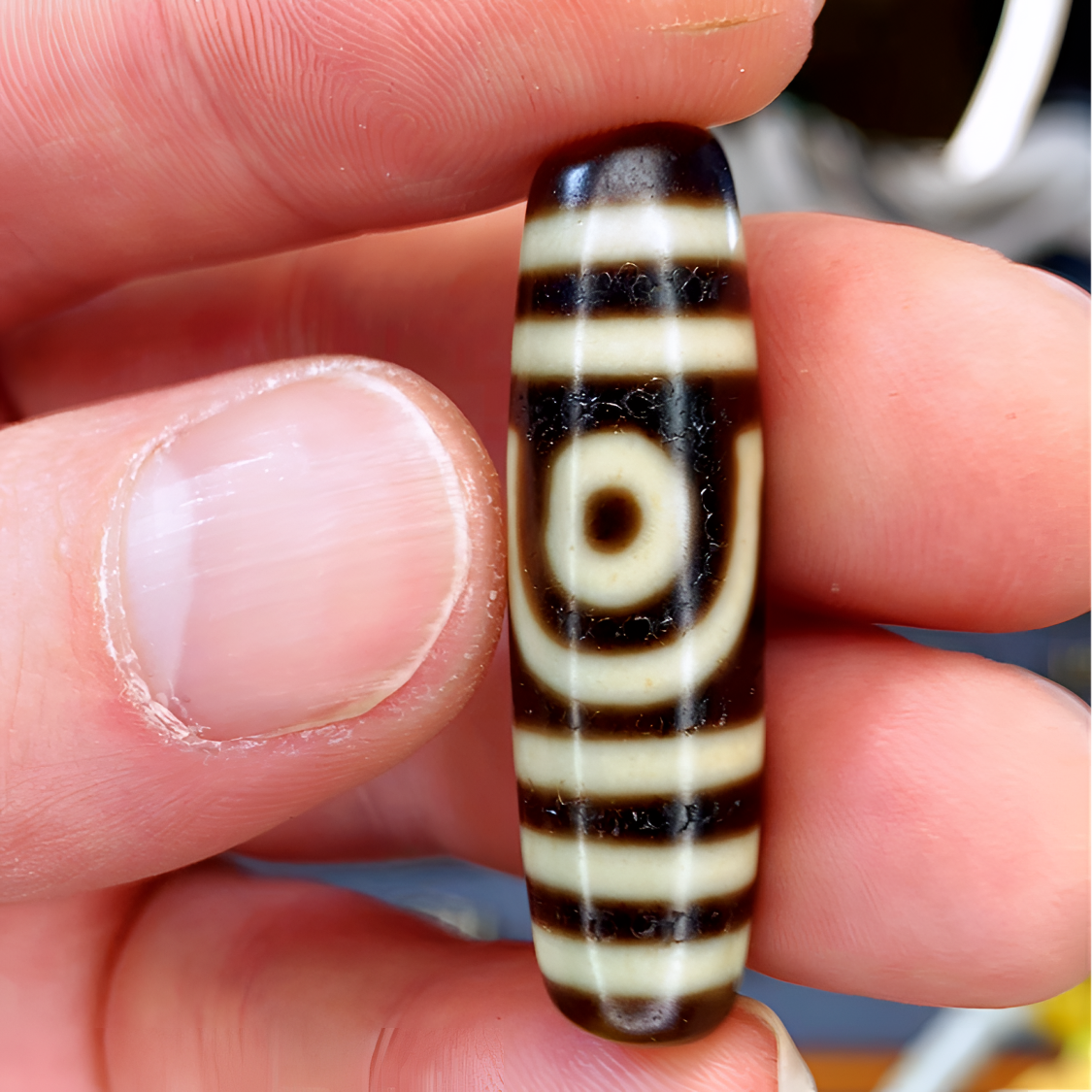 【锡世】台湾建成·黑金系列玛瑙珠-如意两眼