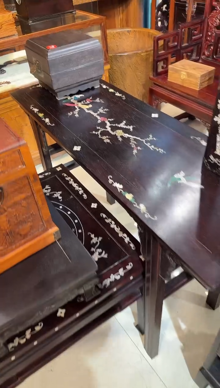 【闪购商品】木木艺邵氏紫檀喜鹊登梅条案1880.888