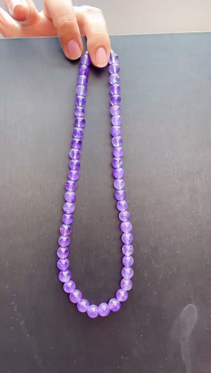 未镶嵌手链水晶天然紫水晶项链05