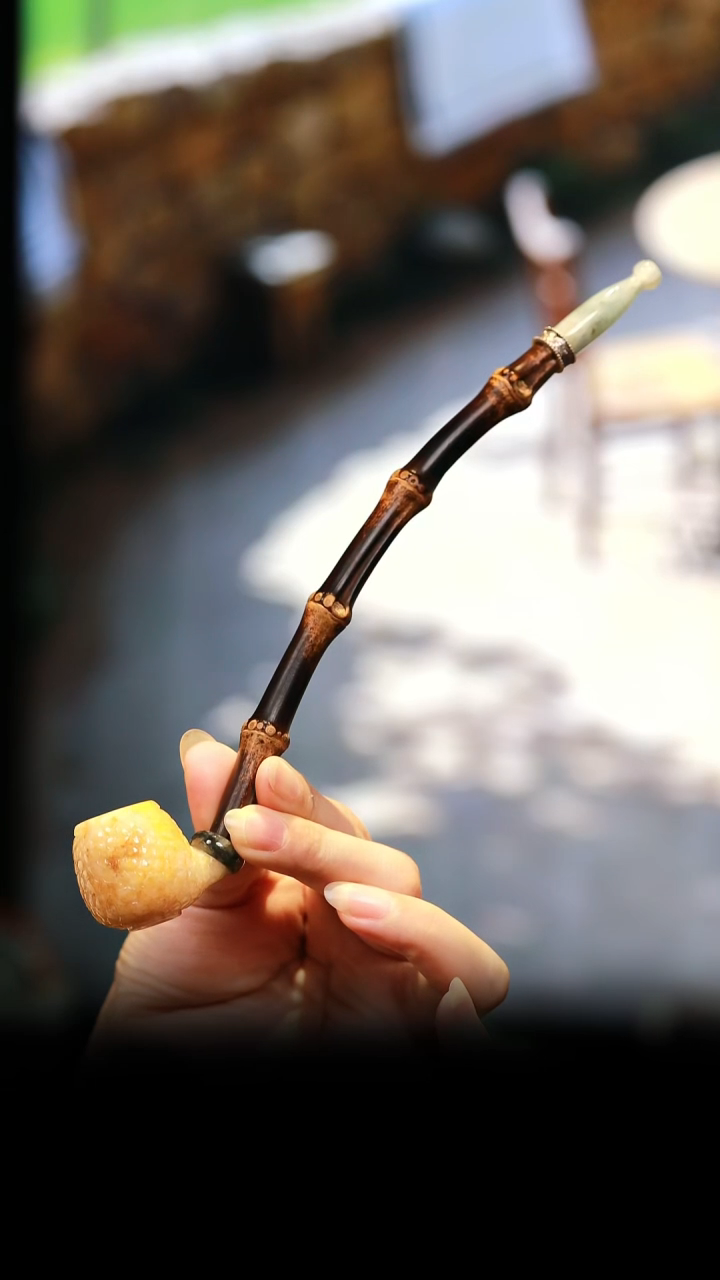 未镶嵌摆件翡翠烟杆
