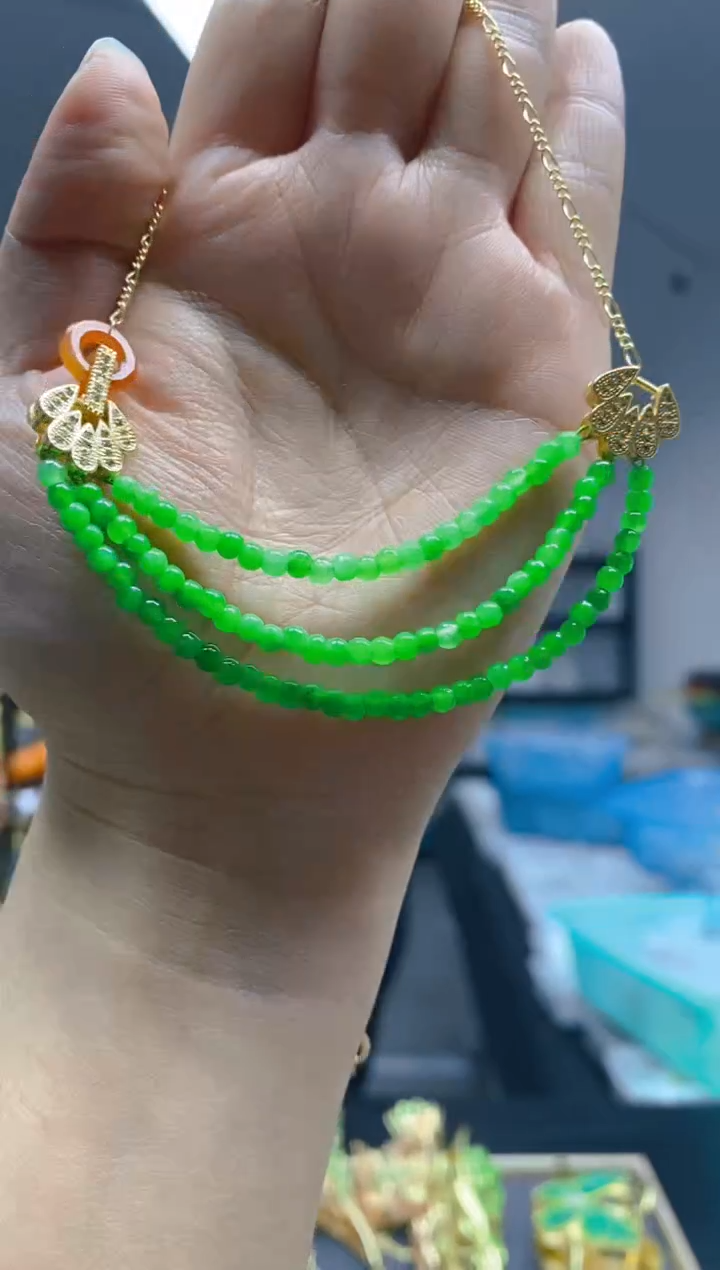 【闪购商品】翡翠耳饰合金0328翡翠锁骨链