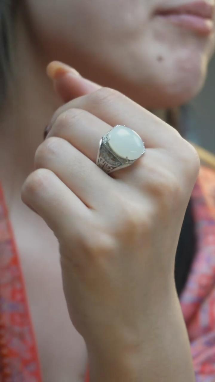 【闪购商品】和田玉戒指未镶嵌Z44