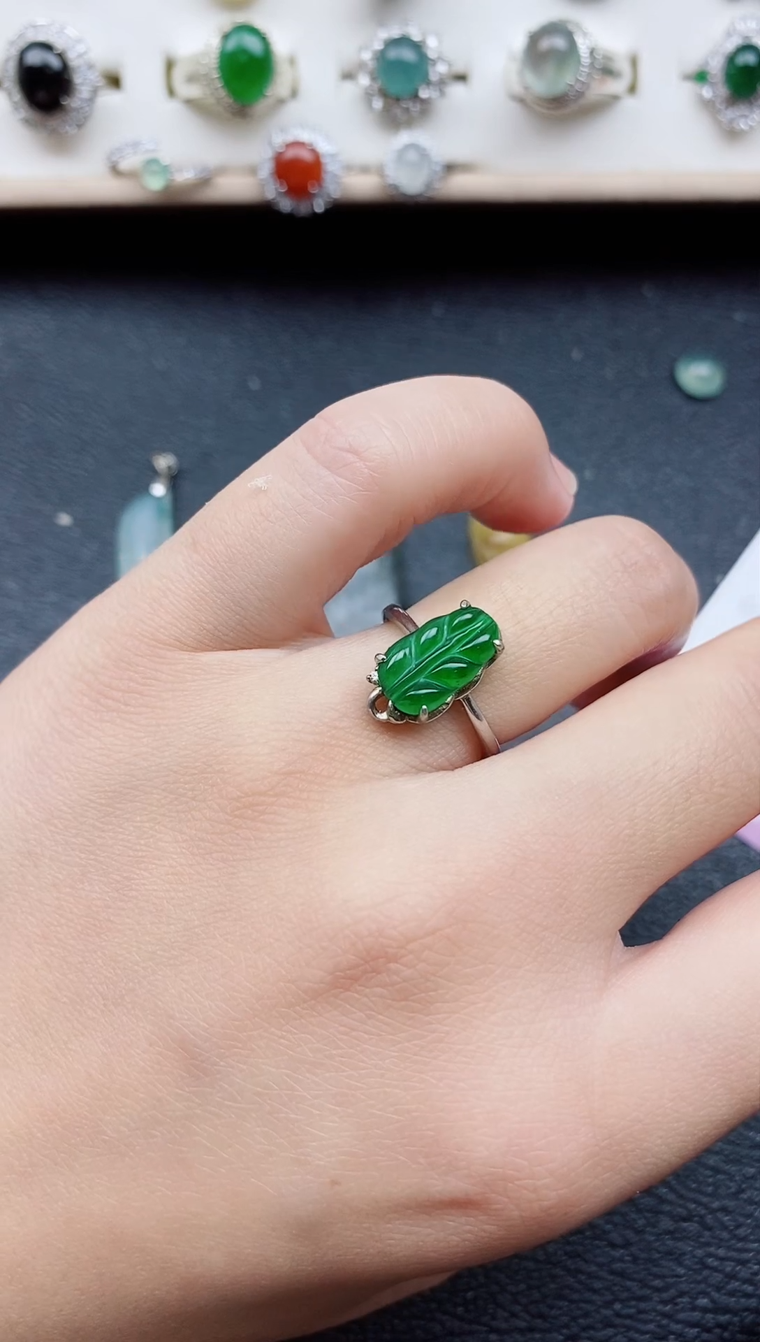 【闪购商品】翡翠戒指银S925镶嵌11111