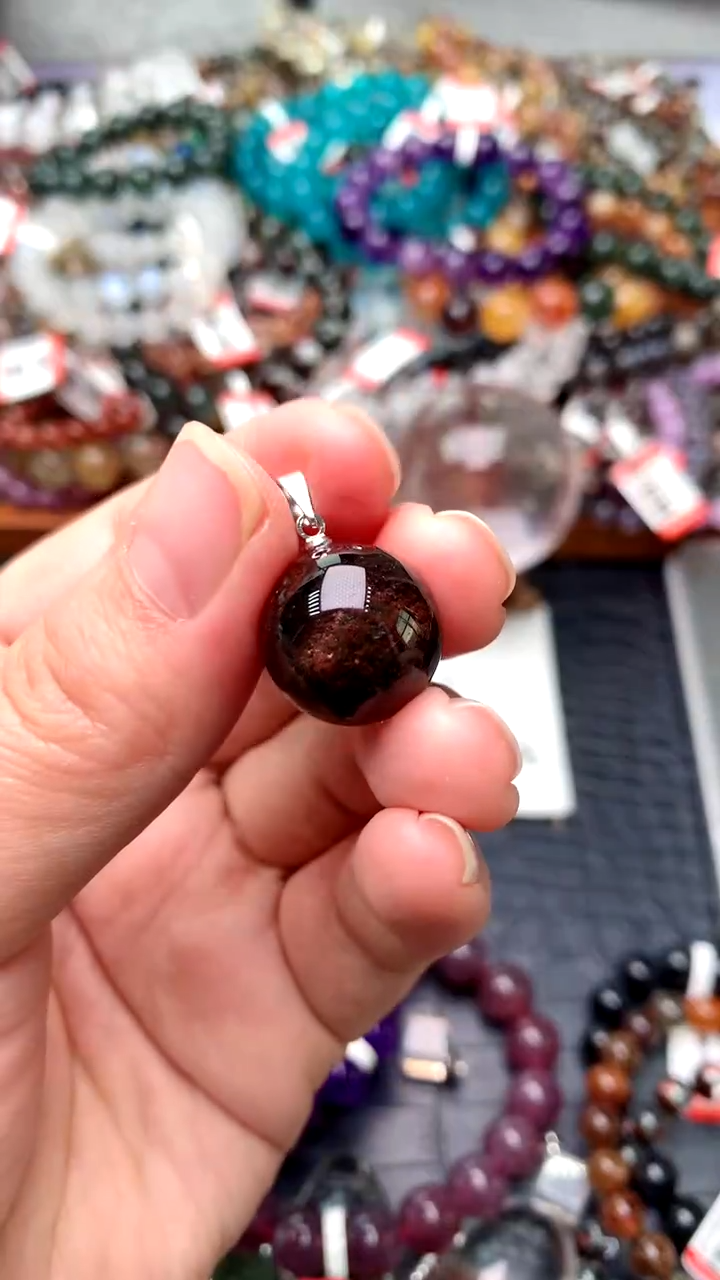 【闪购商品】水晶吊坠(赠链)合金天然107