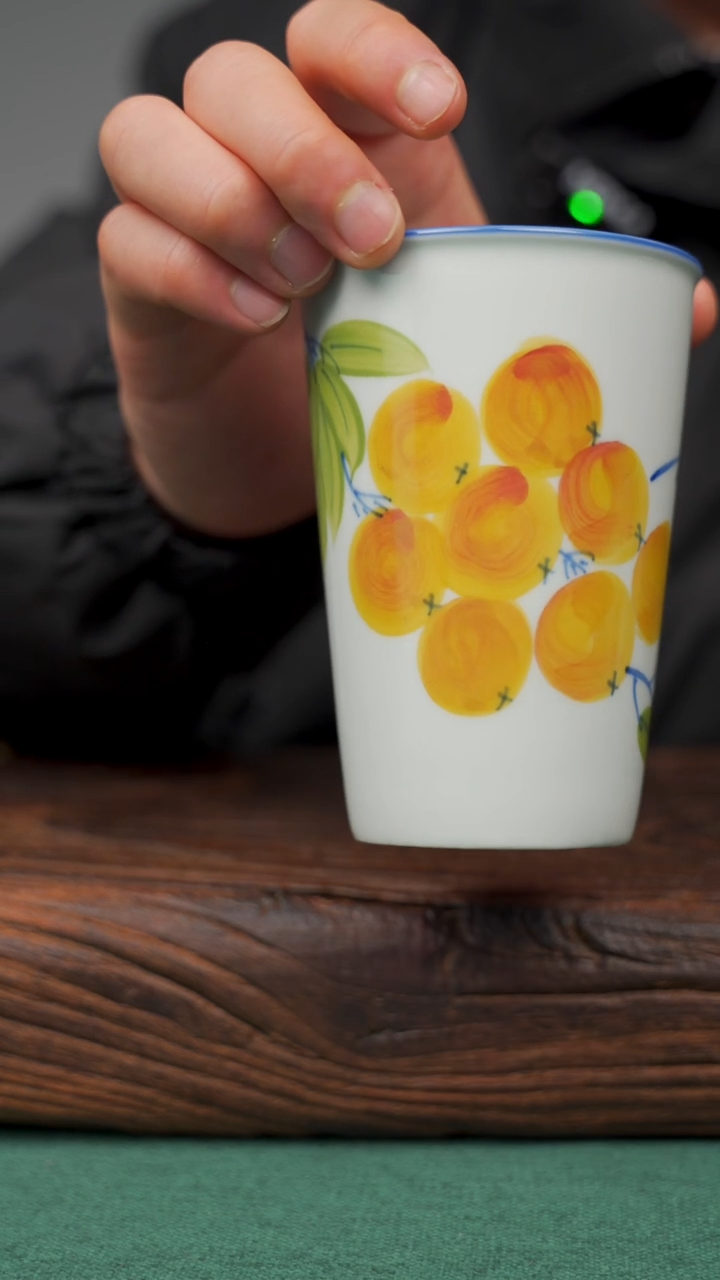 【闪购商品】瓷片36寻一缕瓷香杯釉下手工手绘瓷器