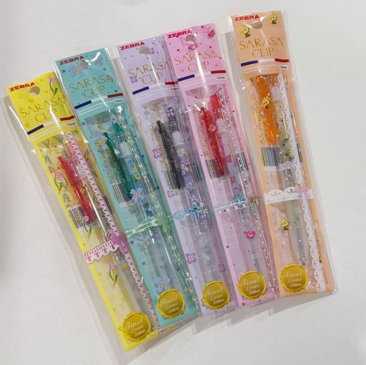 新款日本斑马法国花店第三代限定0.5黑色中性笔郁金香玫瑰限量版