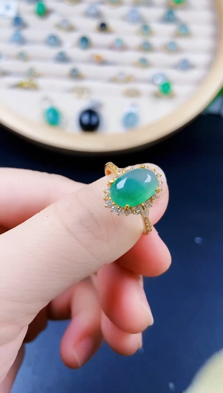 【闪购商品】翡翠戒指银S925镶嵌123124123