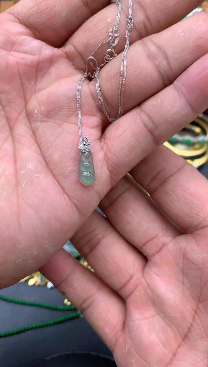 翡翠18K金镶嵌颈饰251-中国好珍宝