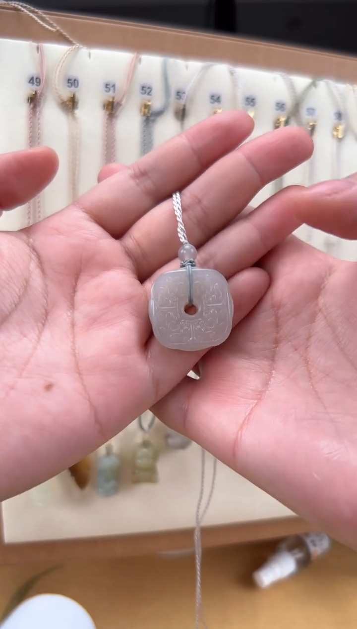 【闪购商品】和田玉颈饰未镶嵌四方扣吊坠