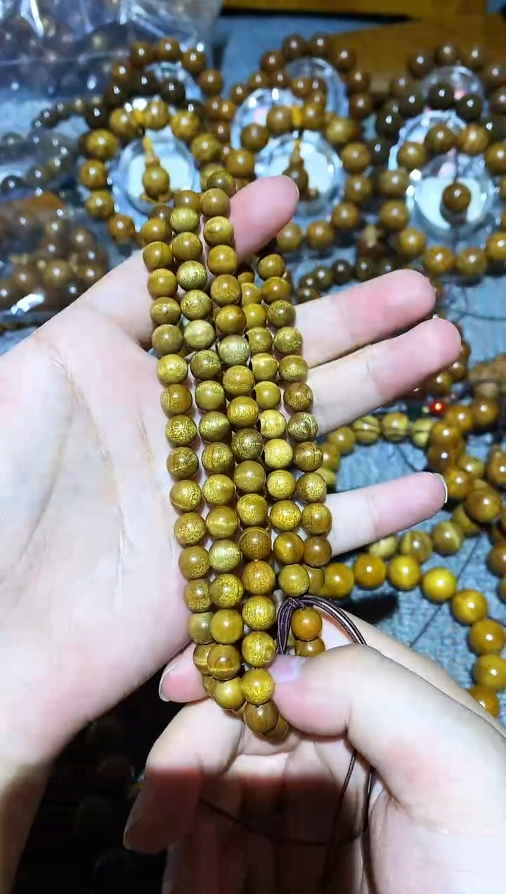 手串/手链楠木（金丝楠）膛***手小叶桢楠水波纹0.8*108手串