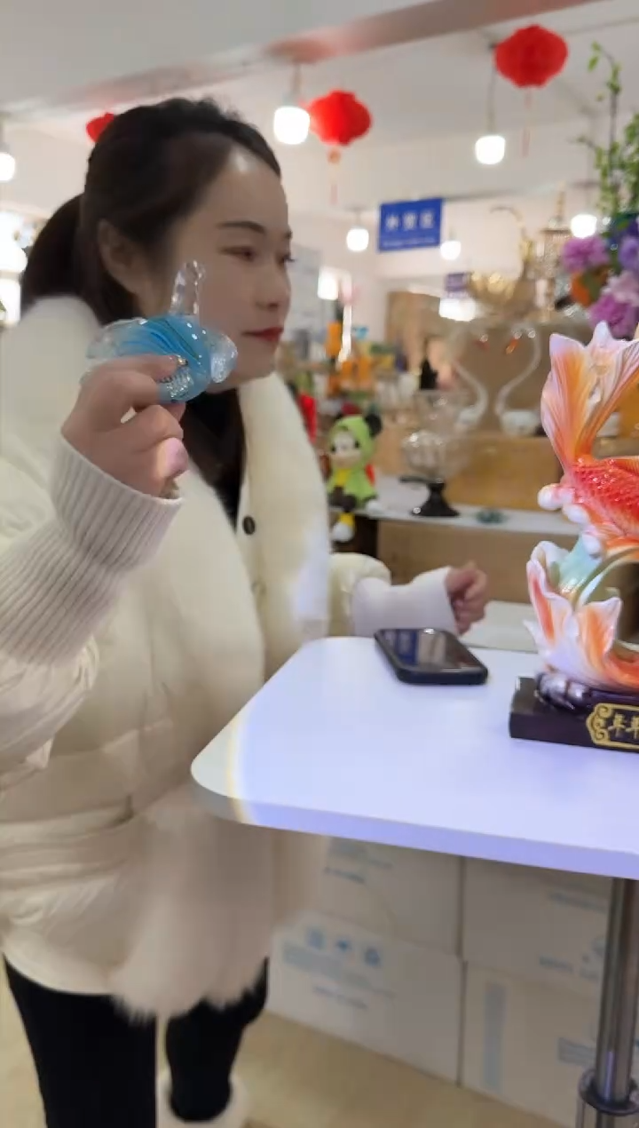 【闪购商品】琉璃迪喜花器-m-早42 