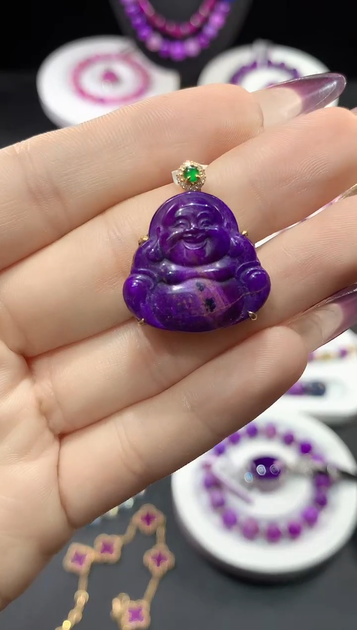 苏纪石（舒俱来）18K金镶嵌.吊坠