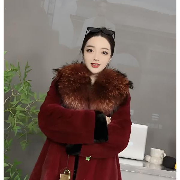 一号（琳琳深夜)貂皮琳琳冬季走秀高定女士高奢气质真毛大衣