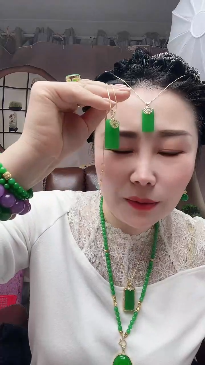 【闪购商品】翡翠颈饰14K金镶嵌083号