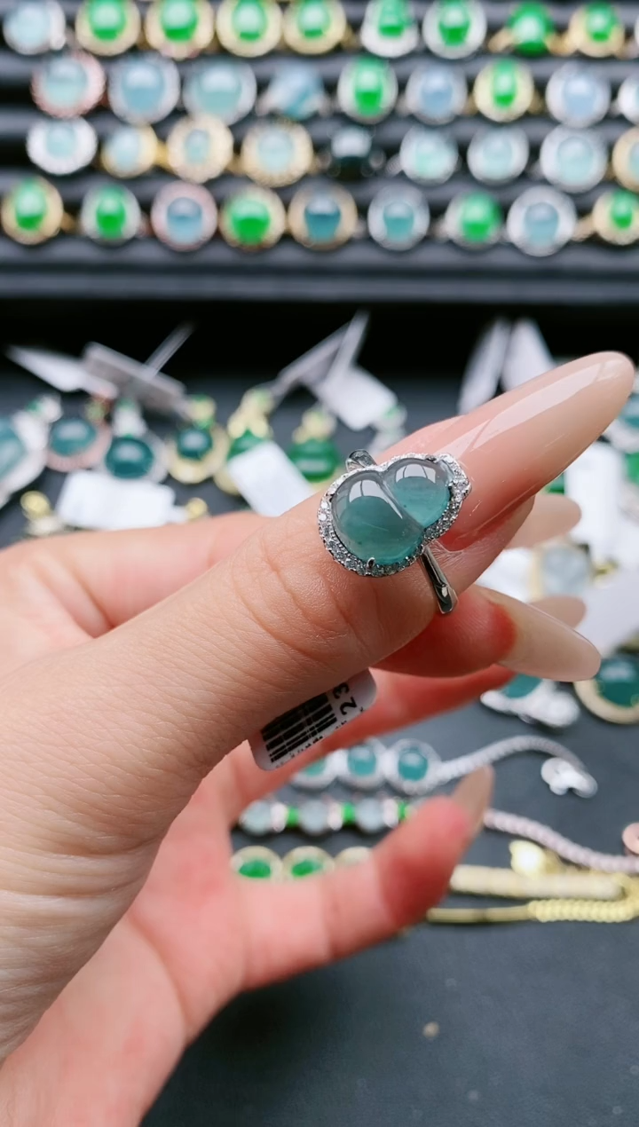 【闪购商品】翡翠戒指银S925镶嵌1111111111