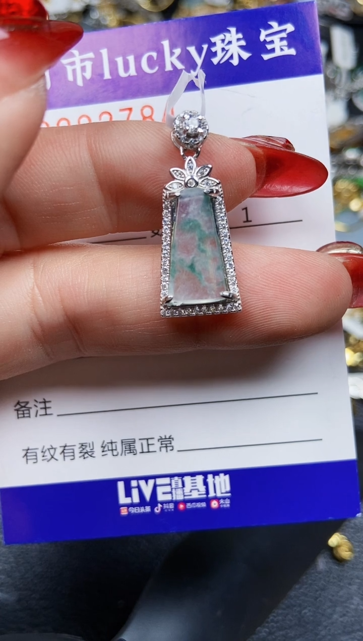 【闪购商品】翡翠颈饰银S925镶嵌2784