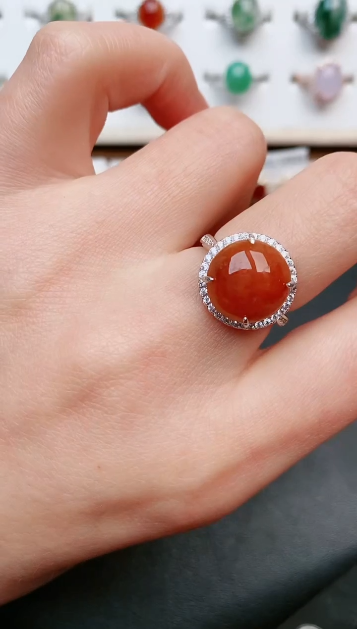 【闪购商品】翡翠戒指银S925镶嵌0000