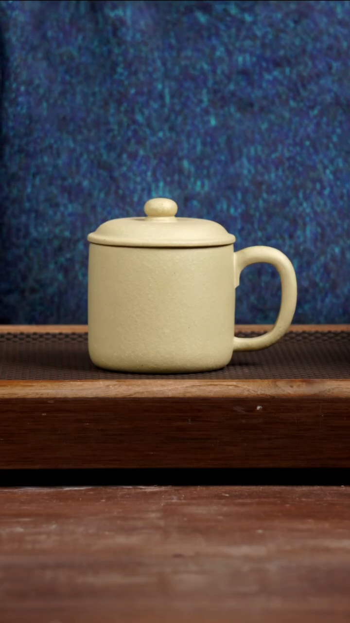 茶壶紫砂梨皮绿盖杯350CC