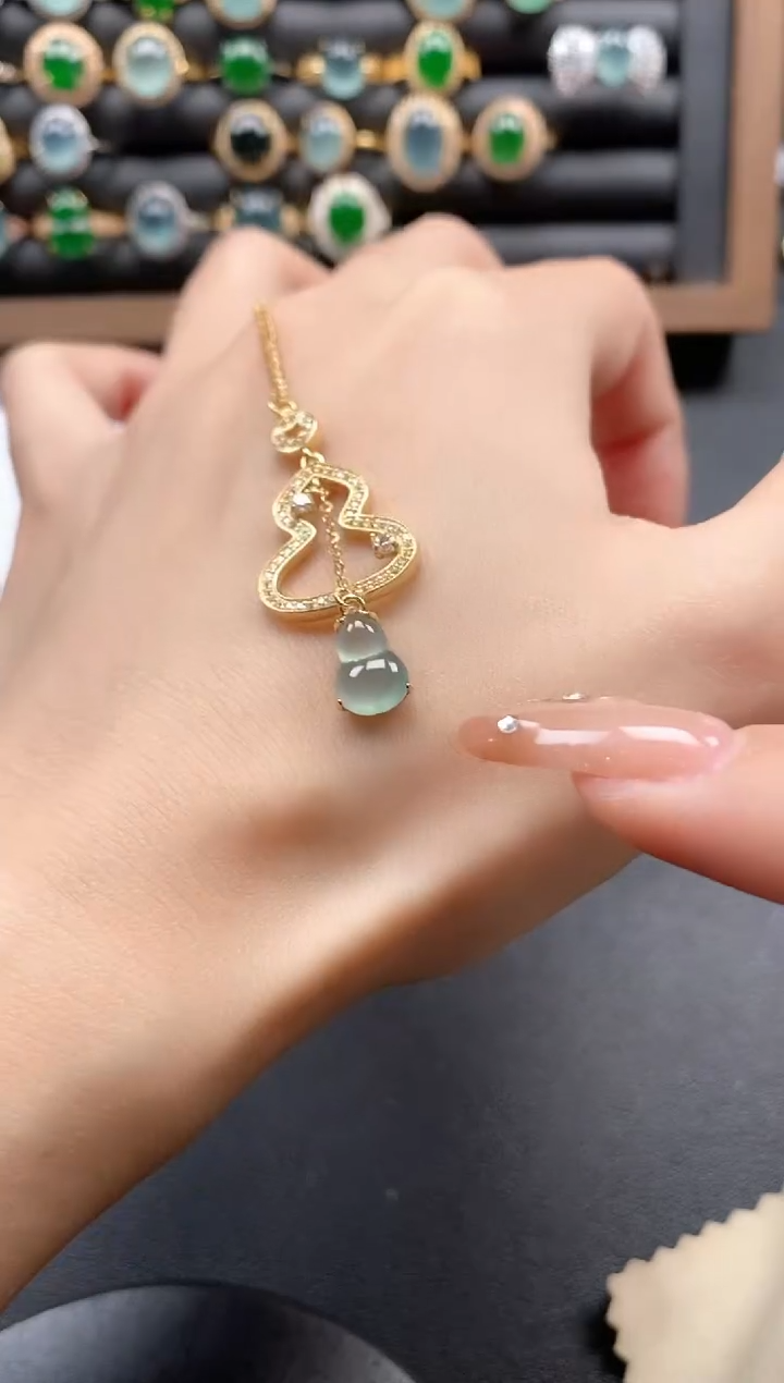 银S925镶嵌戒指翡翠51-20