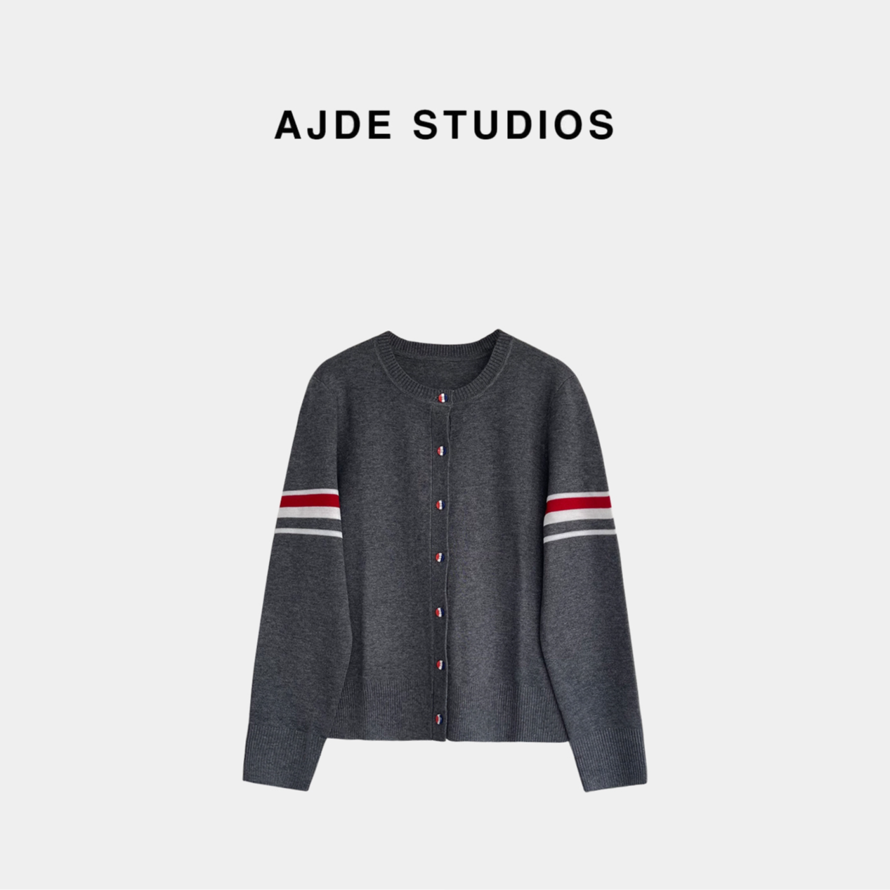 AJDE｜TB英伦圆领开衫秋冬穿搭01