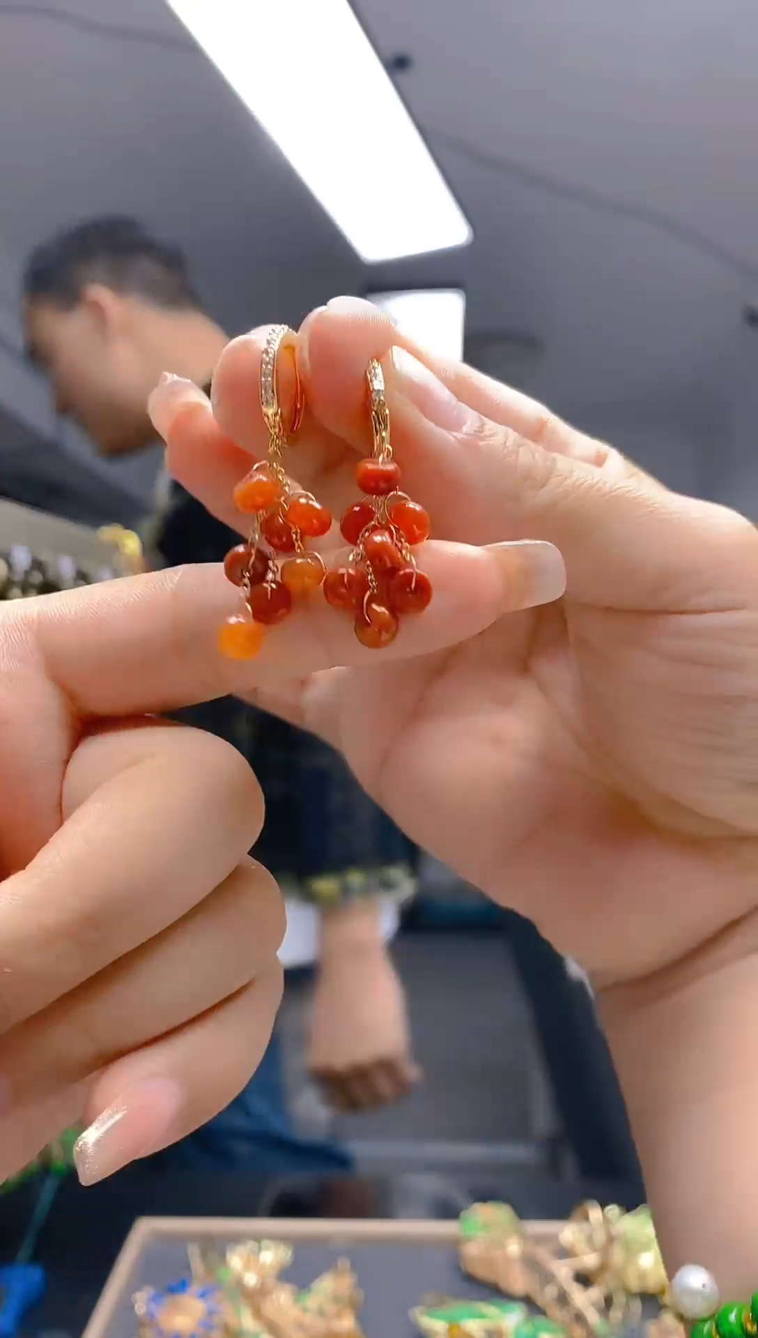 【闪购商品】翡翠耳饰合金266翡翠耳包