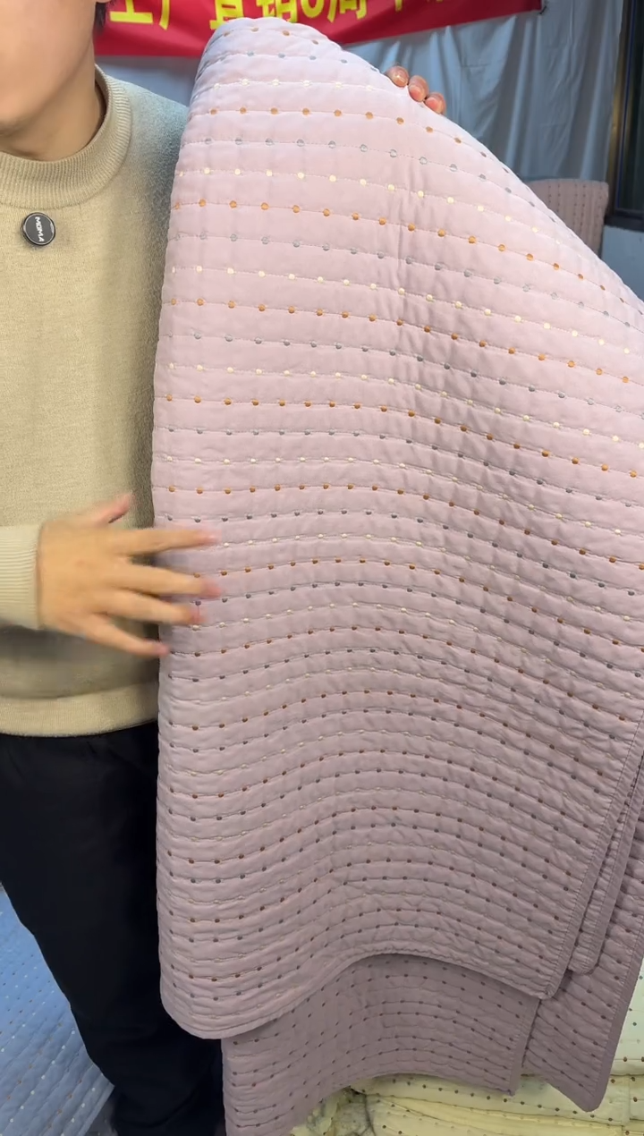 棉纯棉米粒秀香芋紫230*250三件套