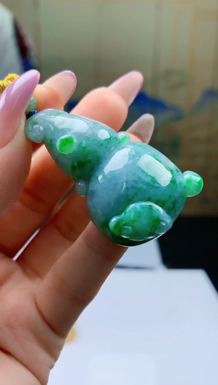 【闪购商品】定制翡翠未镶嵌4812ty-毛货挂件41