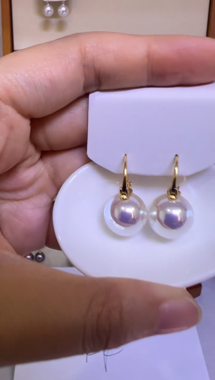 银S925镶嵌耳饰淡水珍珠700