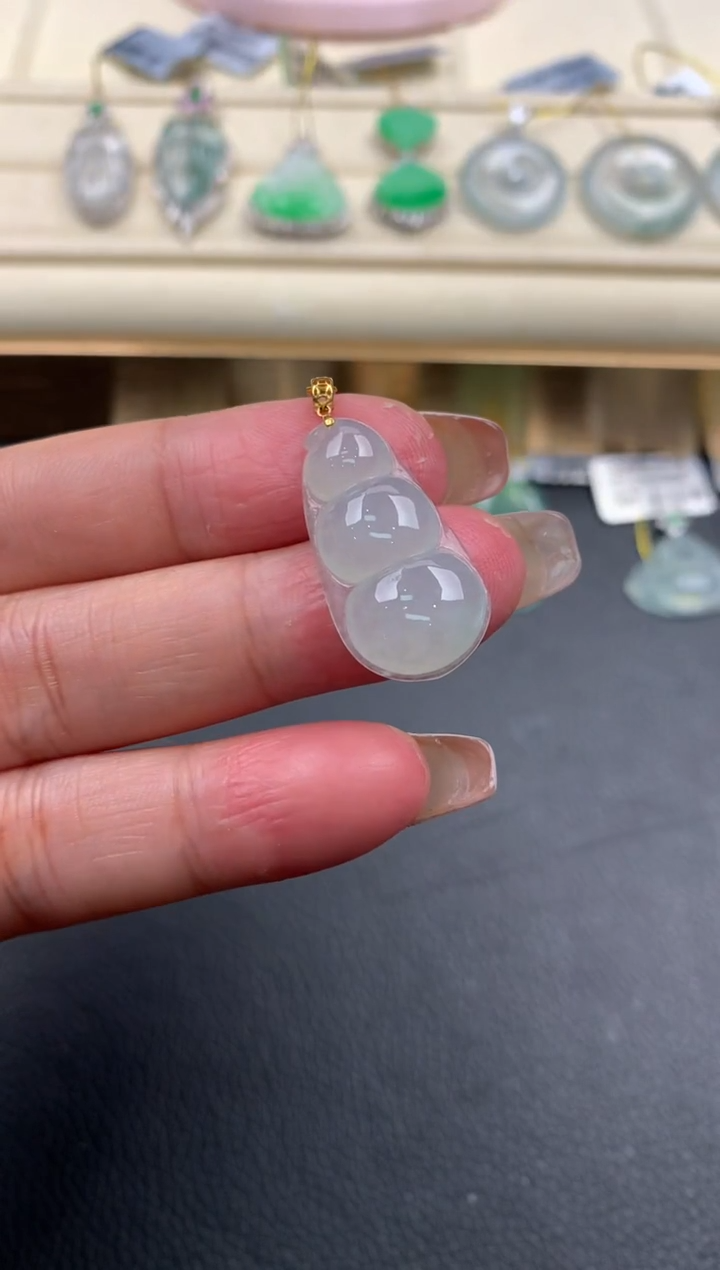 【闪购商品】翡翠颈饰18K金镶嵌D879