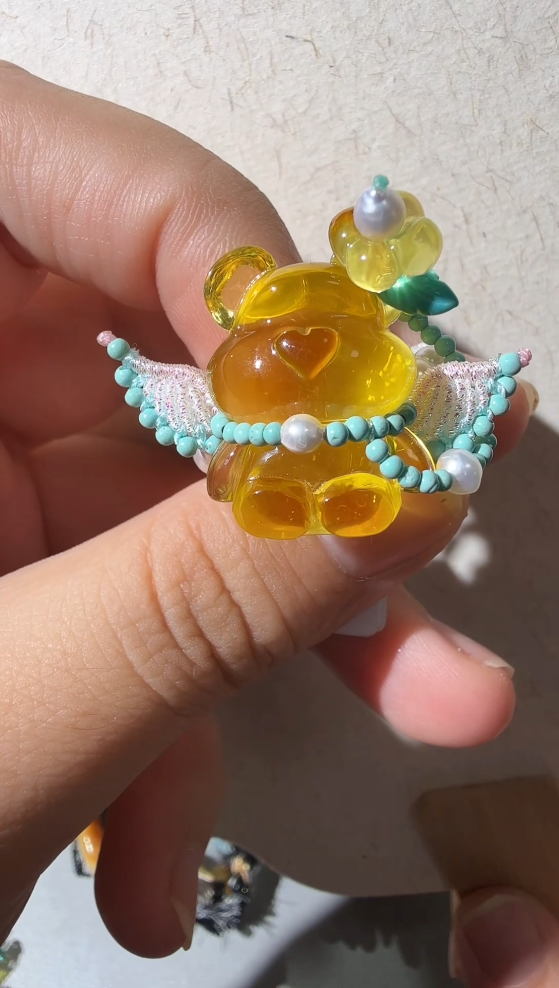 未镶嵌琥珀戒指琥珀小熊戒指