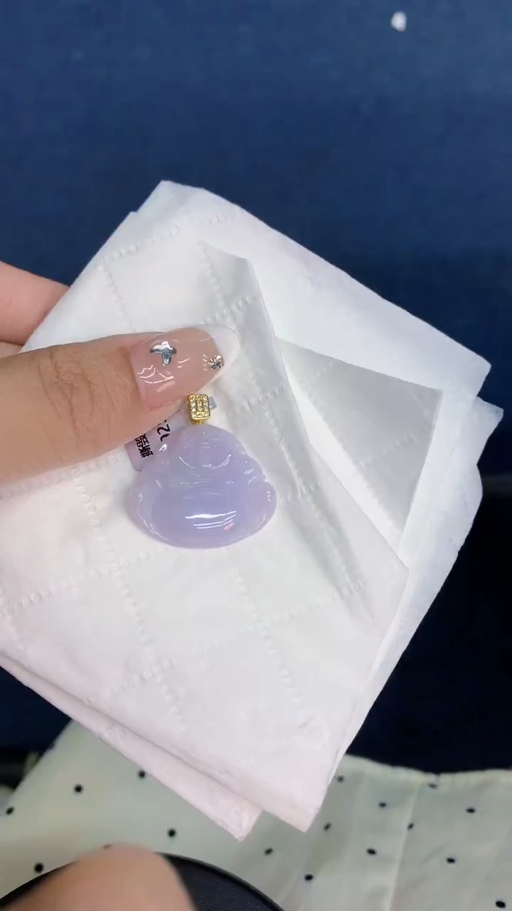 翡翠18K金镶嵌吊坠(不含链)1