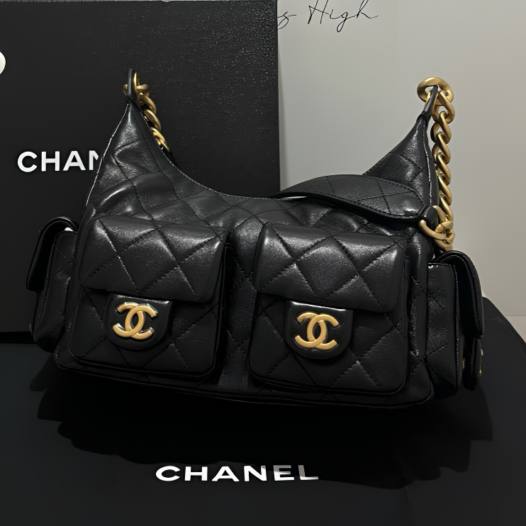 99新 Chanel/香奈儿 黑金25C单肩包