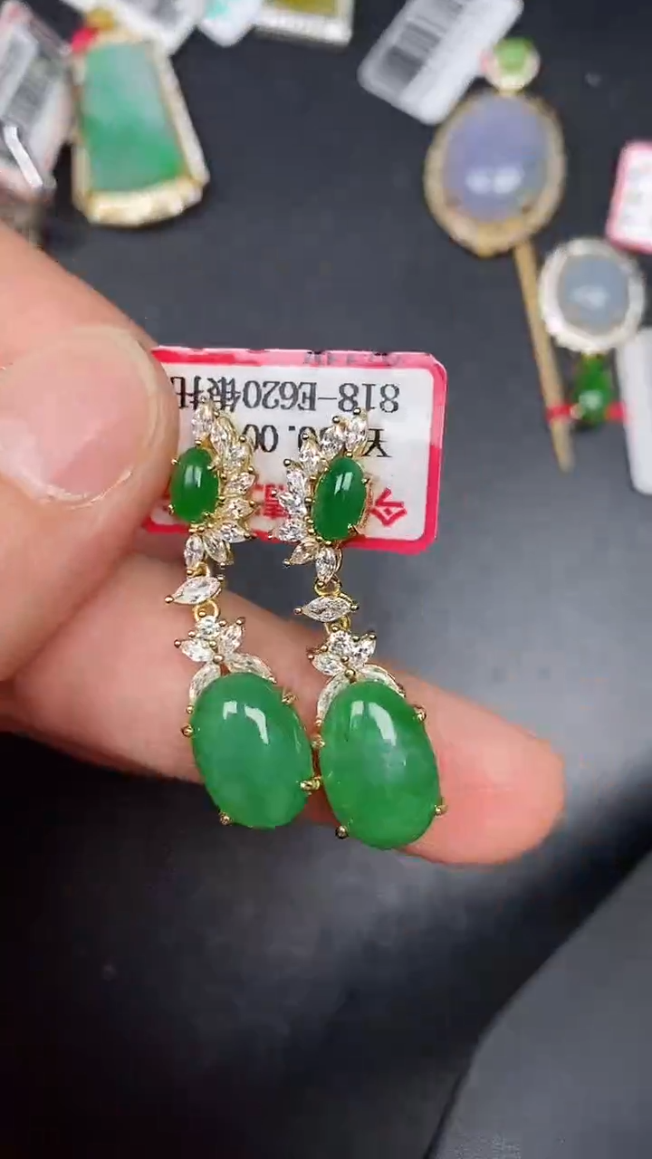 银S925镶嵌戒指翡翠1830