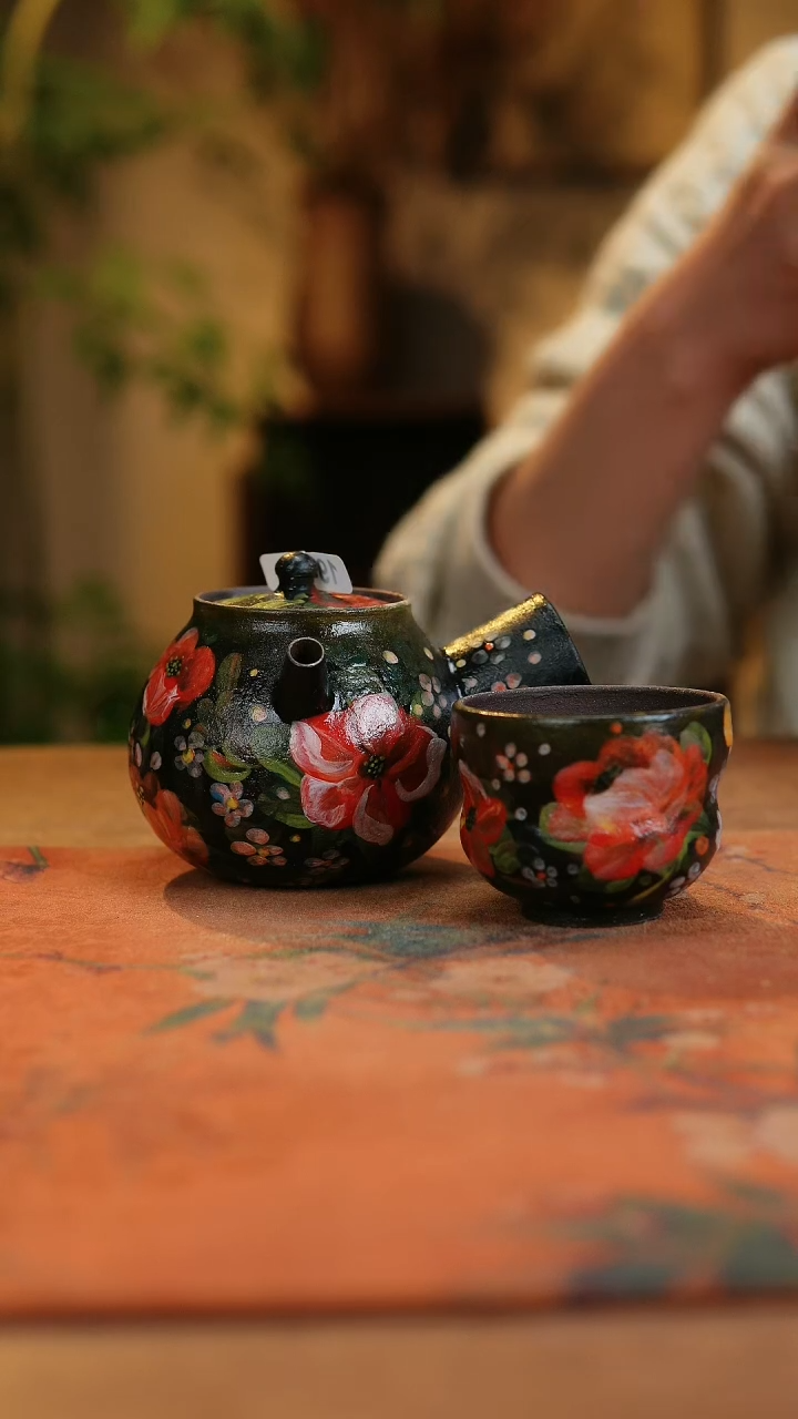 【闪购商品】瓷片1942景德镇手工手绘釉下彩高温瓷