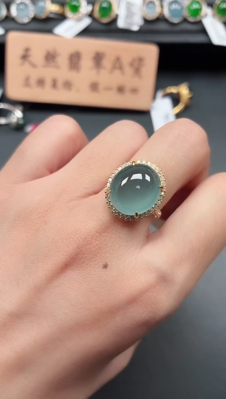 银S925镶嵌戒指翡翠1111