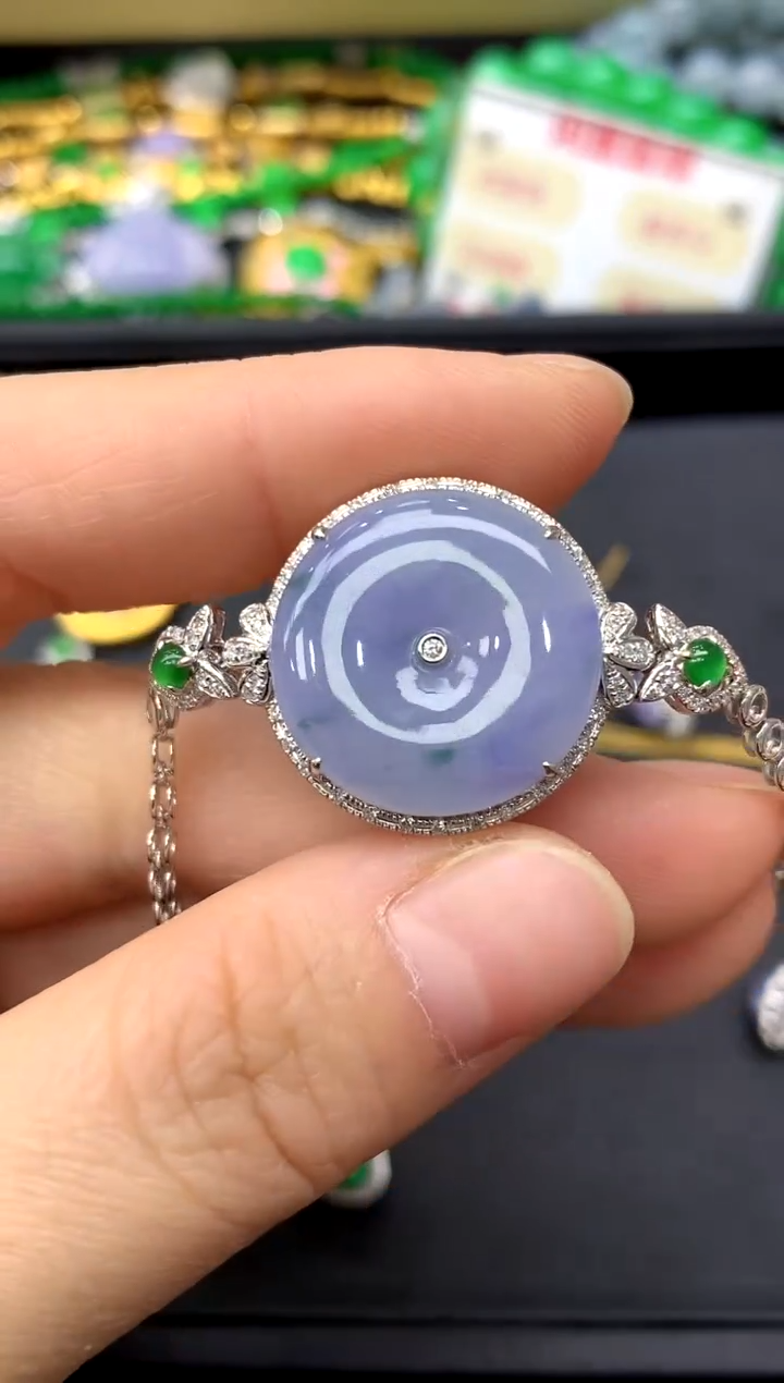 18K金镶嵌手链翡翠281-中国好珍宝