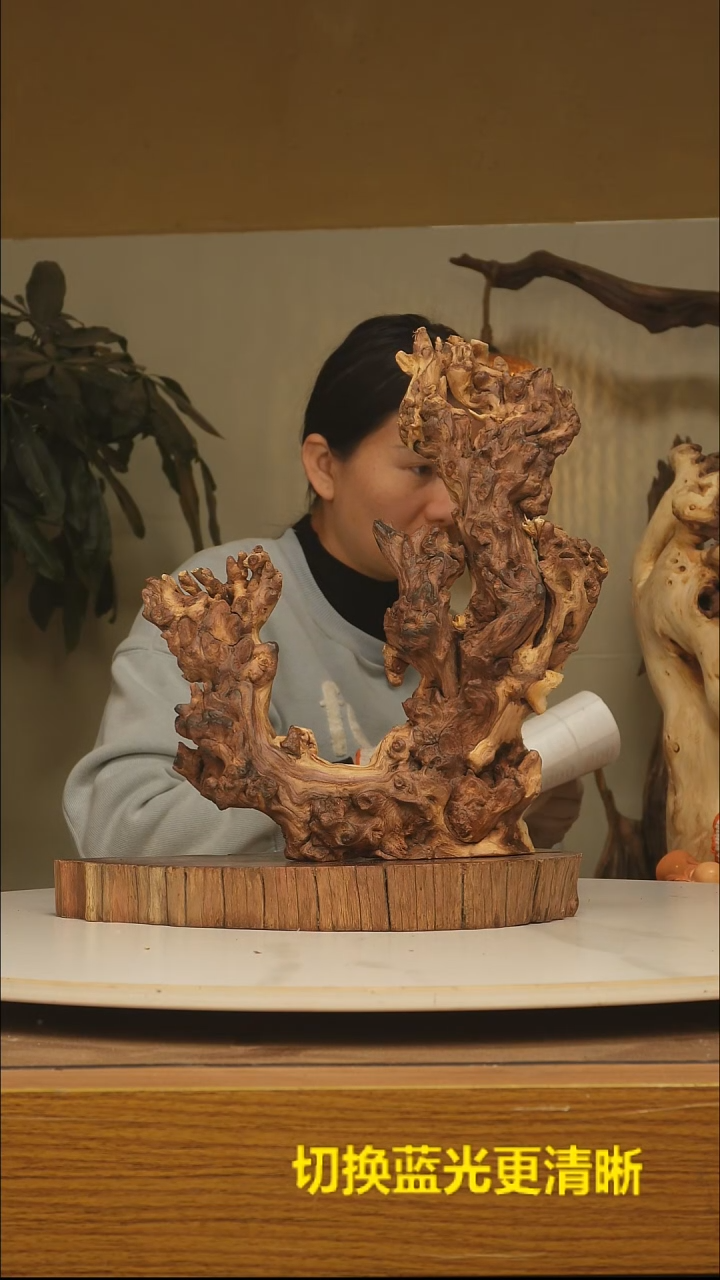 木戒***烟根雕摆件类001