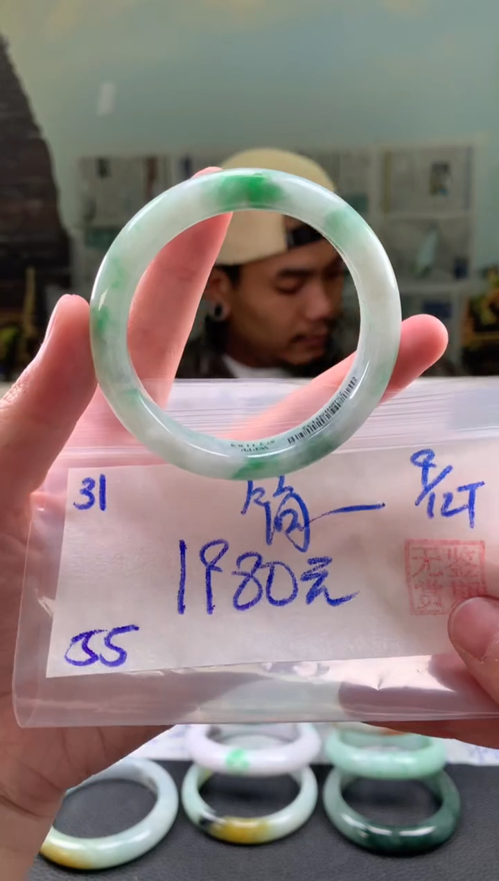未镶嵌手镯翡翠简*翡翠手镯 下单联系小耳机#31
