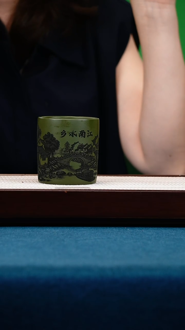茶壶紫砂绿泥主人杯