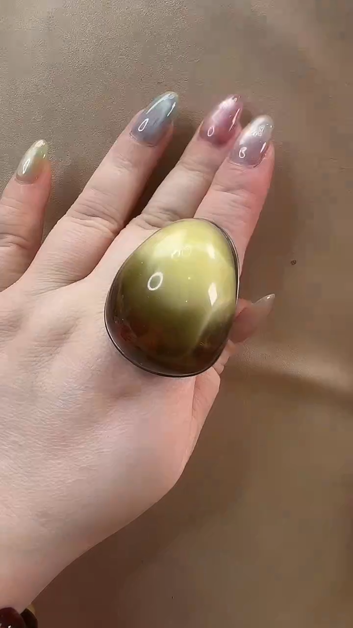 琥珀未镶嵌戒指戒指