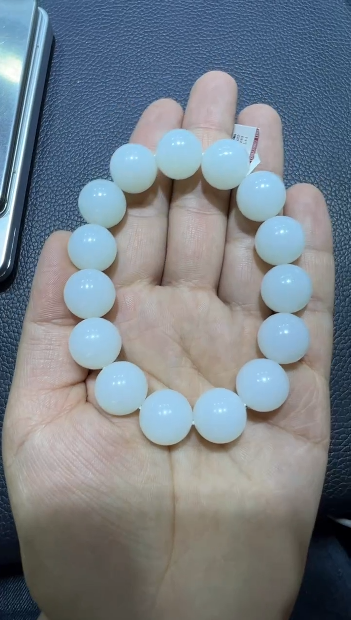 未镶嵌手串和田玉天泰白玉手串（产地直发）