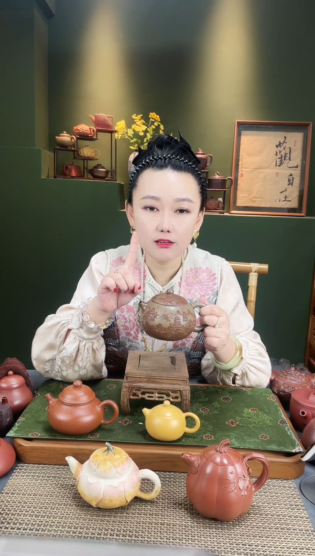 【闪购商品】紫砂茶壶龙背青柴烧溪山腾景图大品西施