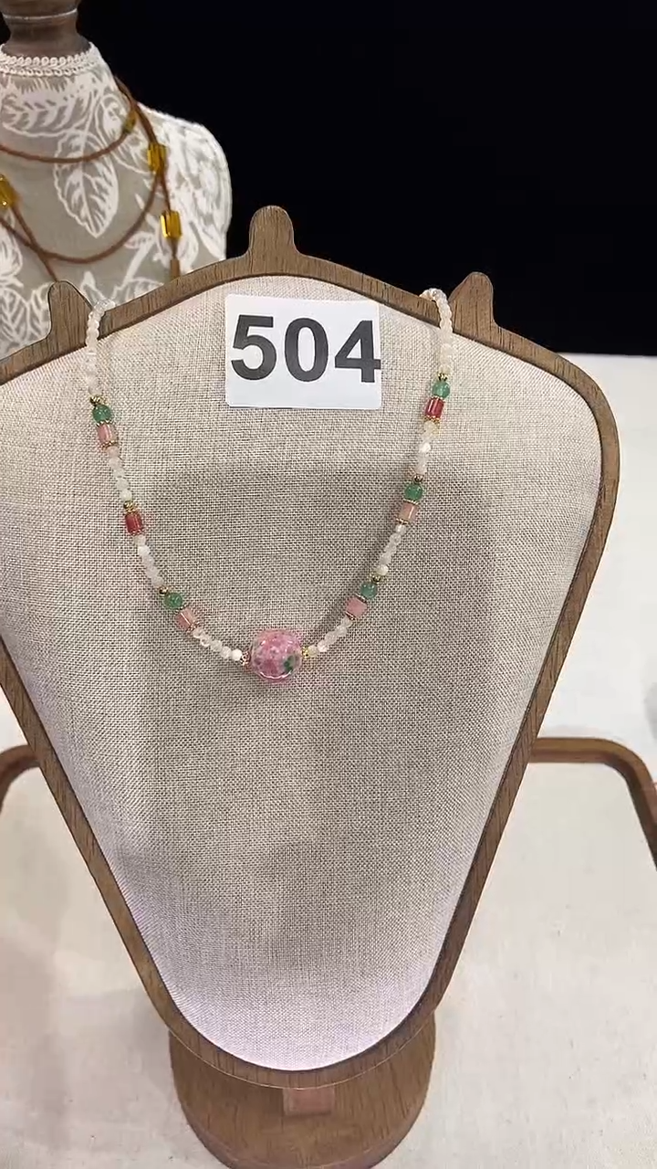 项链钛钢淡水珍珠504