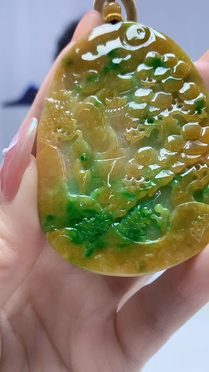 【闪购商品】定制翡翠未镶嵌4688DD-毛货挂件2