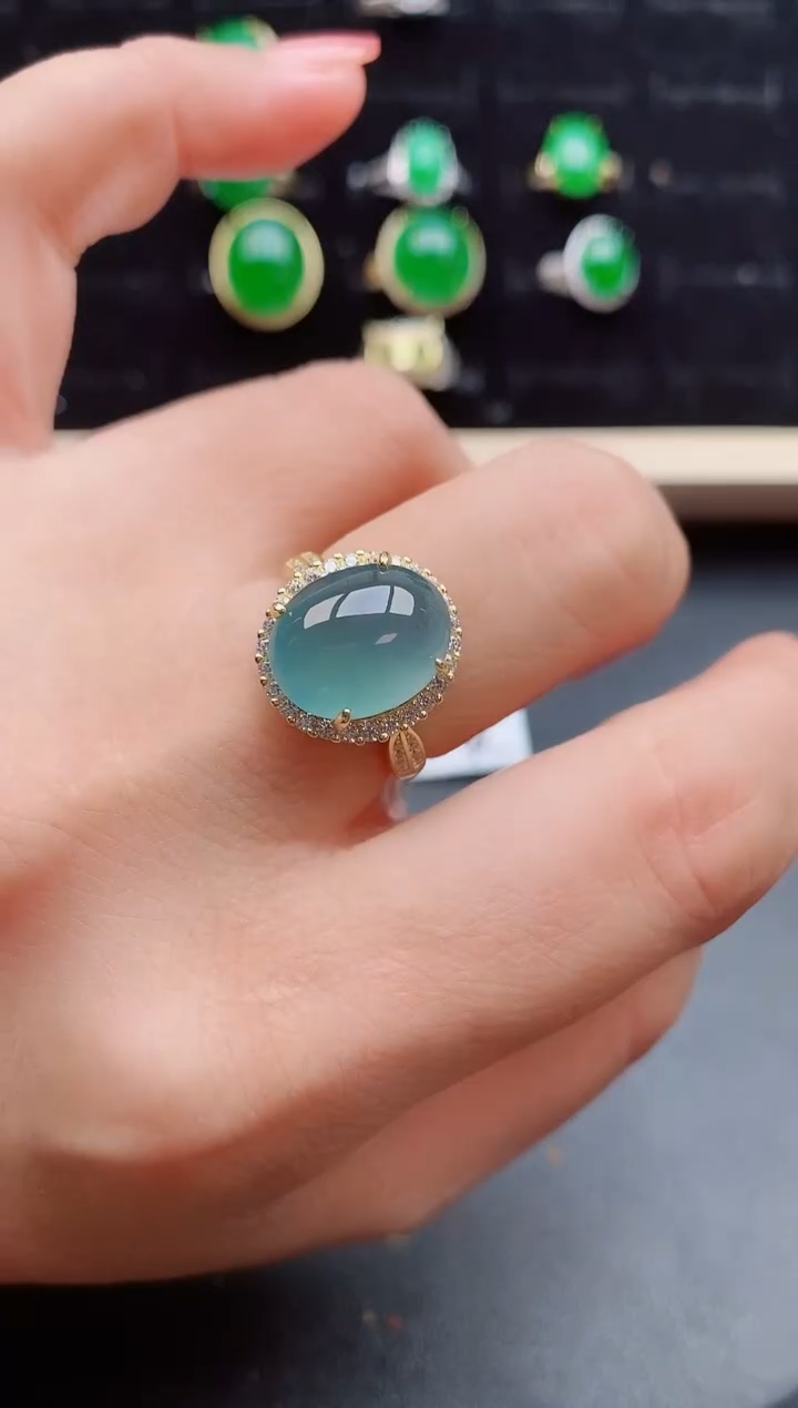 【闪购商品】翡翠戒指银S925镶嵌05800